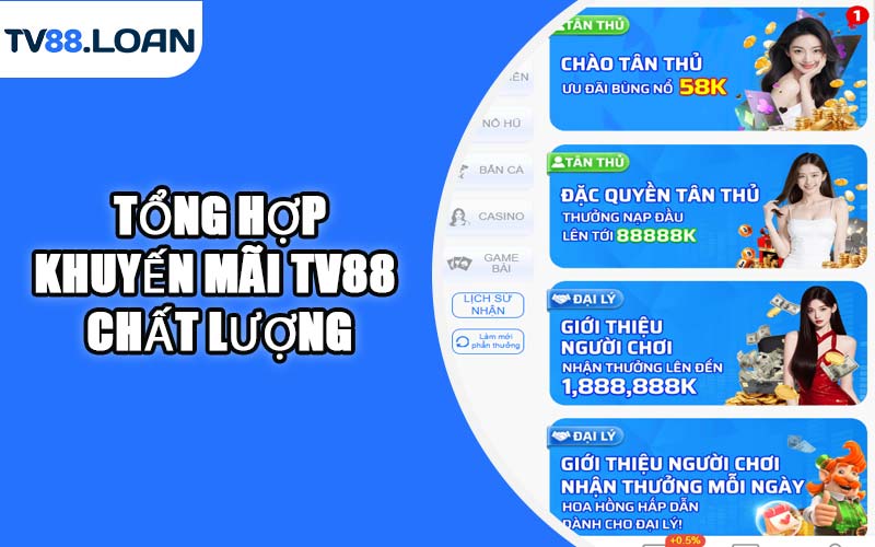 Tổng hợp khuyến mãi TV88 chất lượng